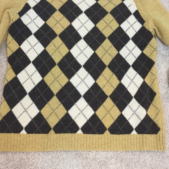JCrew wool argyle print sweater size L - Picture 7 of 10